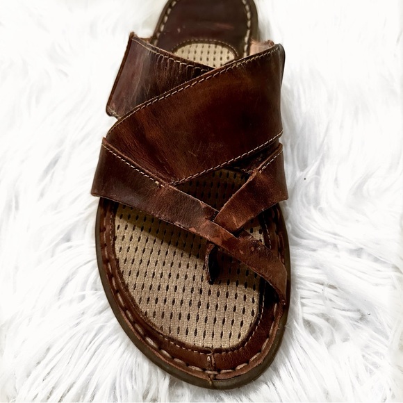 Women’s Born Brown Leather Strappy Sandals Size 8 - Picture 4 of 9